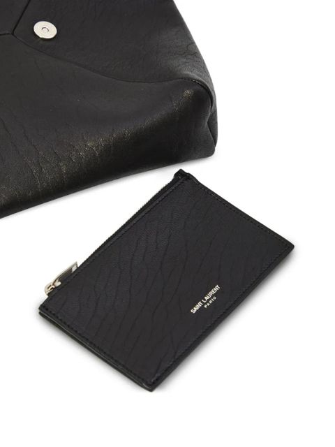 Saint Laurent Cassandre metal envelope messenger bag - Black