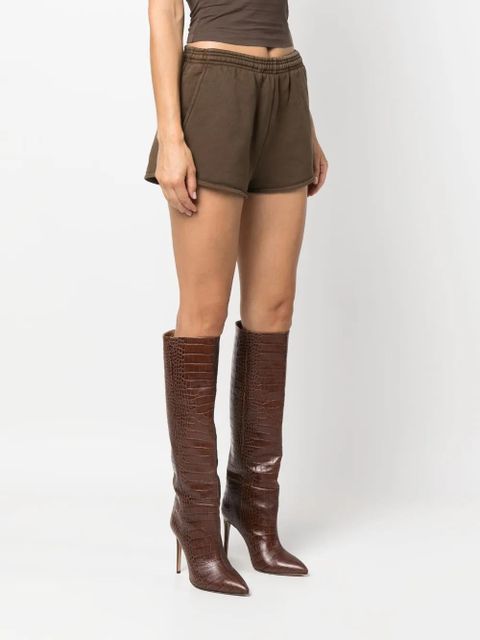 ENTIRE STUDIOS washed elasticated-waistband shorts - Brown