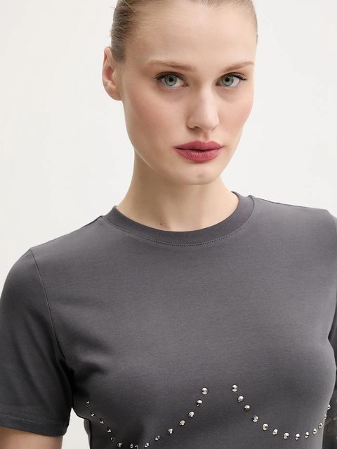 Never Fully Dressed t-shirt damski kolor szary