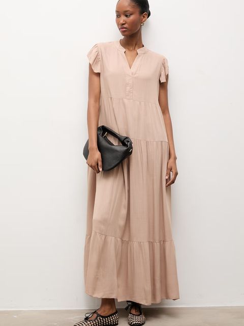 Answear.LAB sukienka z domieszką lnu - zdjęcie produktu nr 2