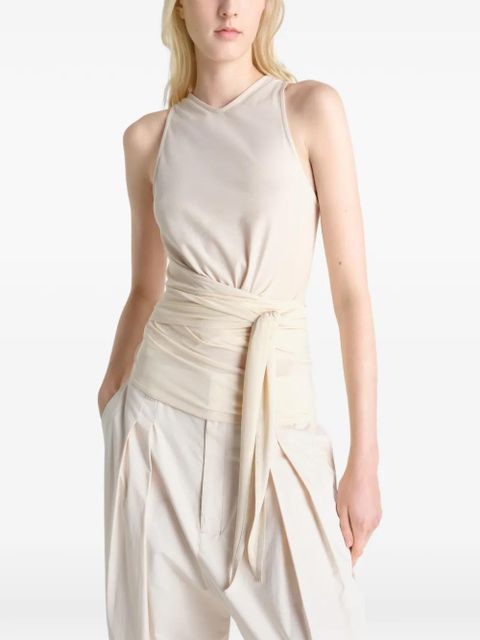 LEMAIRE draped sleeveless wrap top - Neutrals