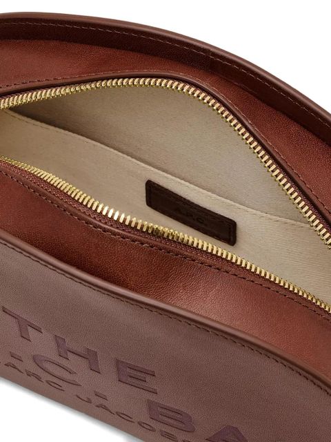 Marc Jacobs x A.P.C. embossed-logo leather cross body bag - Brown