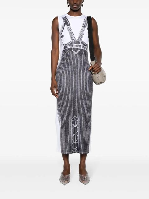 Jean Paul Gaultier Madonna trompe l'oeil midi dress - White - zdjęcie produktu nr 2