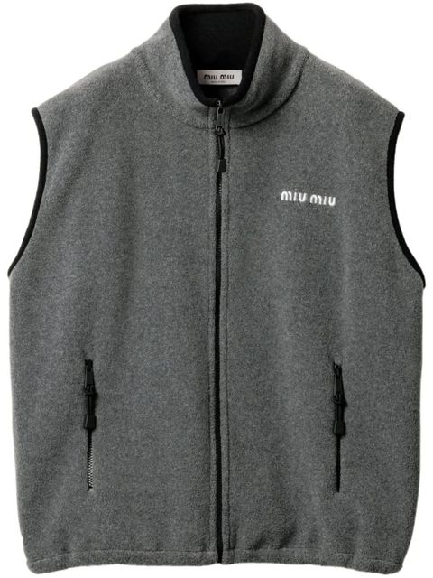 Miu Miu fleece sweatshirt - Grey - zdjęcie produktu nr 1