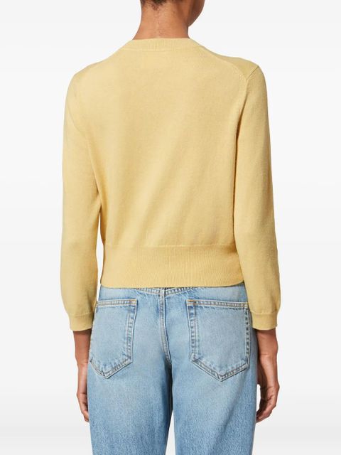 MARANT ÉTOILE Newton appliqué button cardigan - Yellow