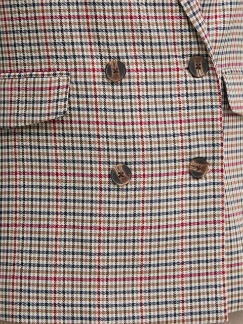 Pepe Jeans marynarka BAILEY kolor granatowy dwurzędowa wzorzysta PL402454