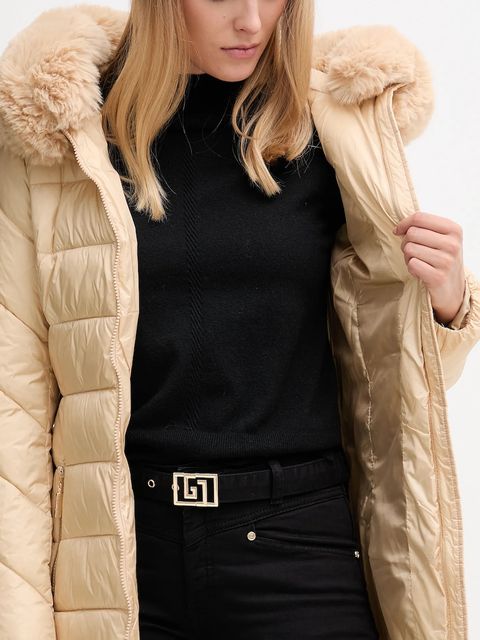 Gaudi kurtka kolor beżowy zimowa 521BD35004