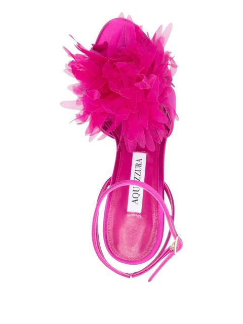 Aquazzura Poème feather-detail sandals - Pink