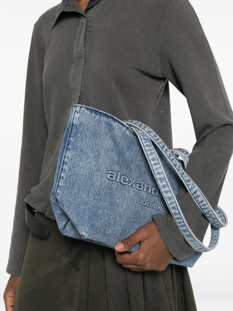 Alexander Wang Punch logo shoulder bag - Blue - zdjęcie produktu nr 2