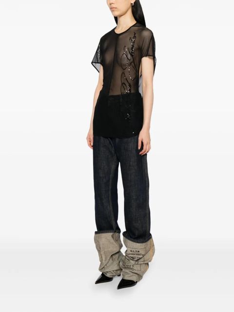 Jean Paul Gaultier short-sleeved top - Black