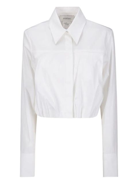Sportmax button-cuff cropped shirt - White - zdjęcie produktu nr 1