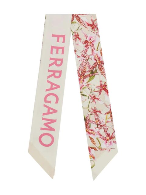Ferragamo Gaia-print silk scarf - Neutrals - zdjęcie produktu nr 1