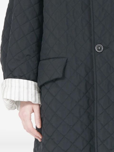 Maison Margiela quilted single-breasted coat - Black
