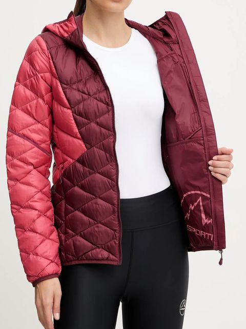LA Sportiva kurtka sportowa puchowa Pinnacle Down kolor bordowy ZASJ098
