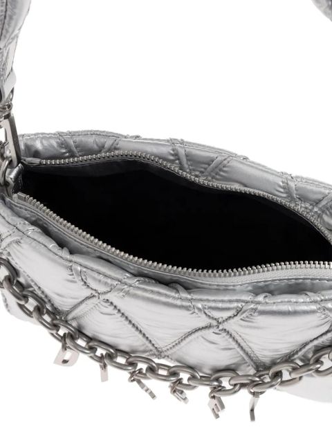 Diesel Charm-D quilted clutch bag - Grey