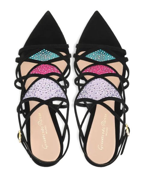 Gianvito Rossi 105mm Confetti embellished-strap sandals - Black