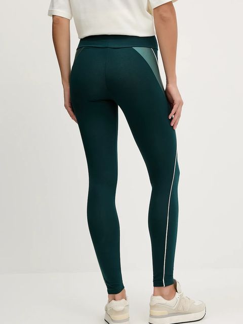 adidas legginsy Stadium damskie kolor zielony z aplikacją JW0480