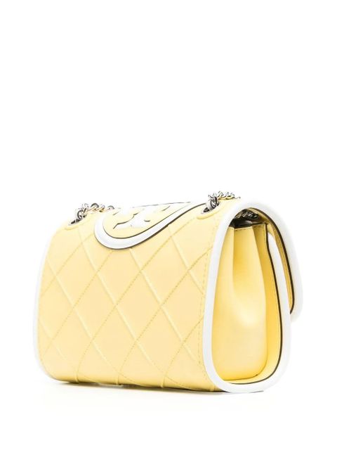 Tory Burch embossed and quilted cross-body bag - Yellow