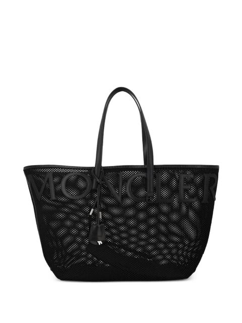 Moncler logo detail shopper tote bag - Black - zdjęcie produktu nr 1