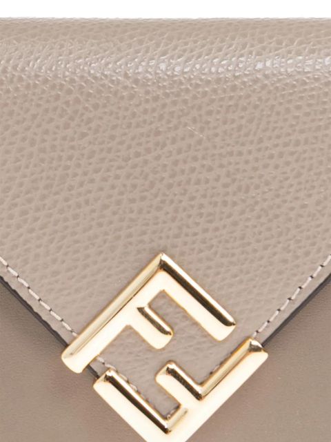FENDI FF Diamonds leather wallet - Neutrals