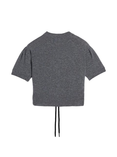 Simone Rocha bow ribbed cashmere cardigan - Grey - zdjęcie produktu nr 2