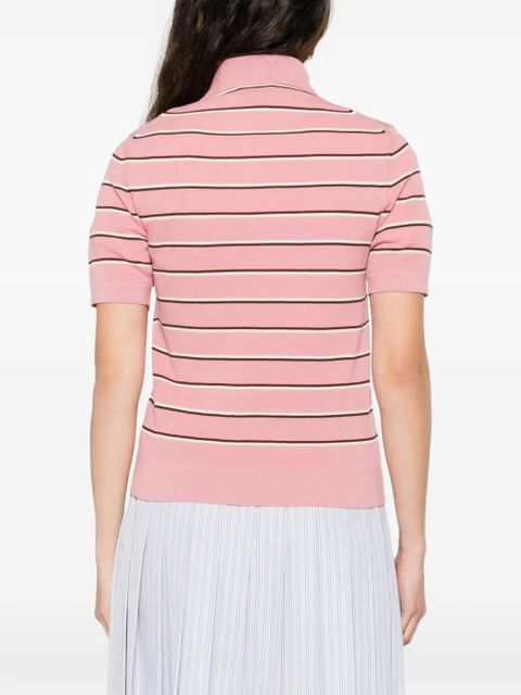 Miu Miu striped polo T-shirt - Pink