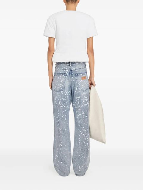 MM6 Maison Margiela paint-splatter five-pocket jeans - Blue
