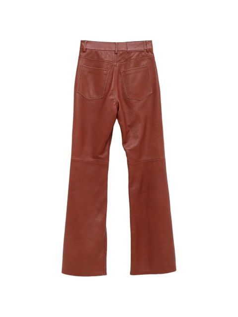 Chloé belt-loop leather trousers - Brown - zdjęcie produktu nr 2