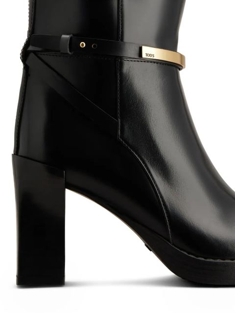 Tod's 80mm leather boots - Black