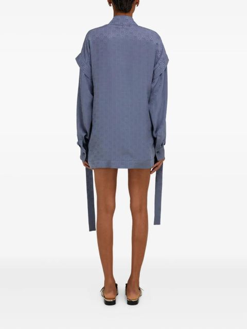 Ferragamo Ferragamo monogram shirt - Blue