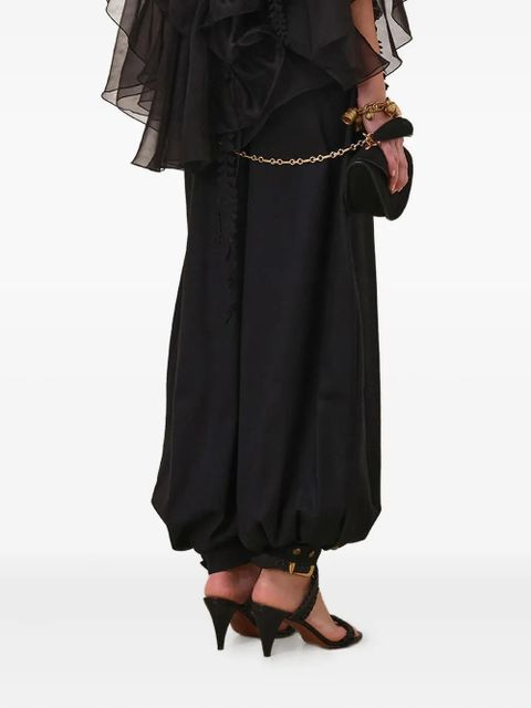 ZIMMERMANN floral-embellished ruffled blouse - Black