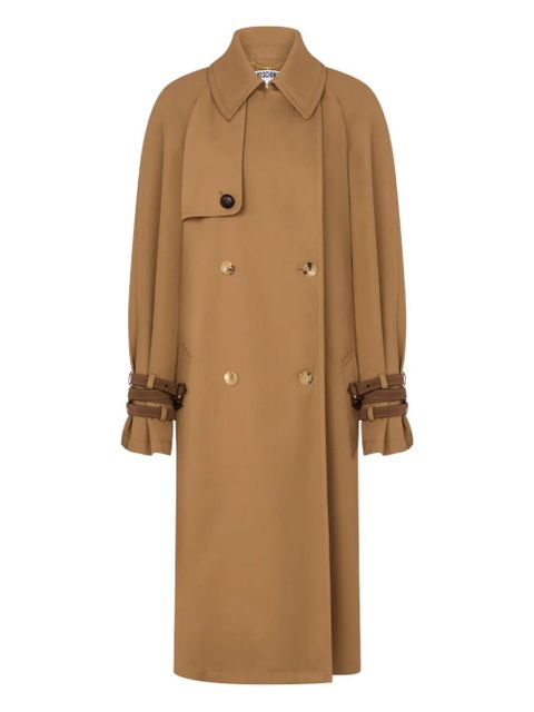 Moschino buttoned-cuff double-breasted coat - Neutrals - zdjęcie produktu nr 1