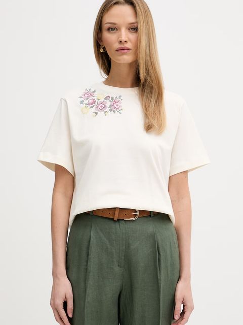 United Colors of Benetton T-shirt damski bawełniany - zdjęcie produktu nr 1