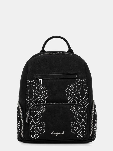 Desigual plecak POKER FACE CHESTER M damski kolor czarny mały z aplikacją 25WAKP35 - zdjęcie produktu nr 1