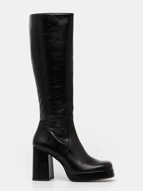 Jonak kozaki skórzane BRYAN damskie kolor czarny na słupku 3500038 - zdjęcie produktu nr 2