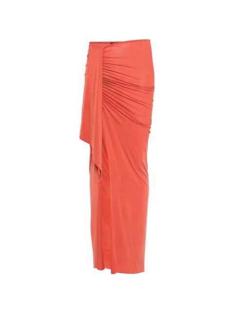 Balmain draped-detail slit maxi skirt - Orange - zdjęcie produktu nr 1