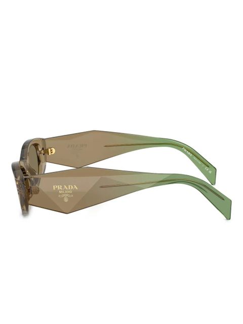 Prada Eyewear geometric-frame sunglasses - Green