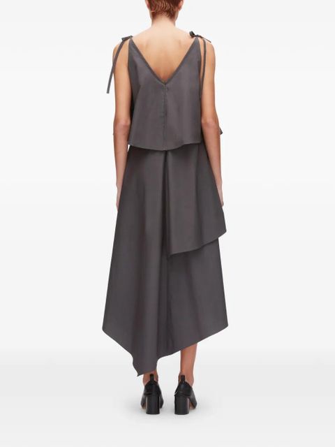 3.1 Phillip Lim flower appliqué layered dress - Grey