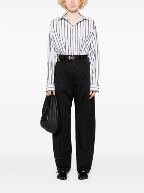 LEMAIRE cotton trousers - Black