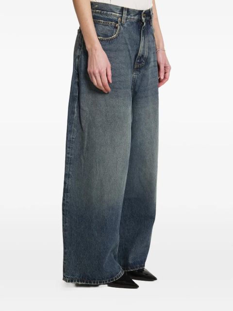 Balenciaga low-rise cotton baggy jeans - Blue