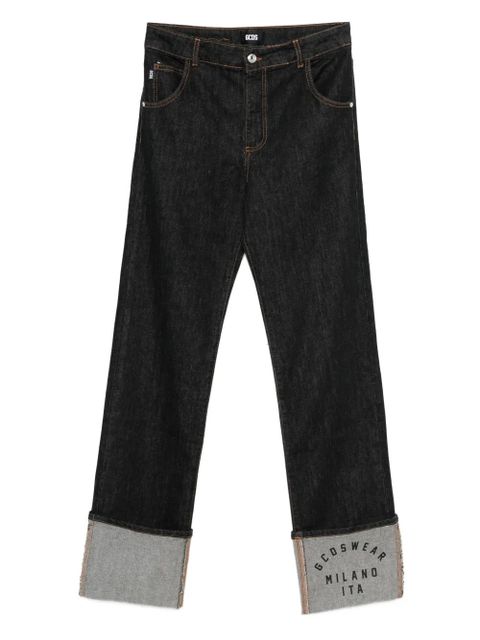 GCDS cuffed-hem jeans - Black - zdjęcie produktu nr 1