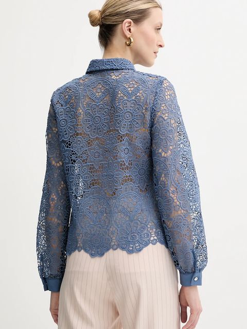 Morgan koszula CIVI damska kolor niebieski regular z kołnierzykiem klasycznym CIVI