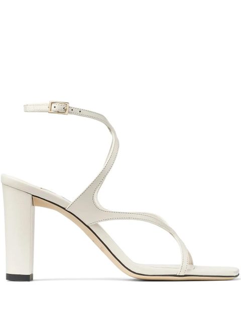 Jimmy Choo Azie 85mm leather sandals - White - zdjęcie produktu nr 1