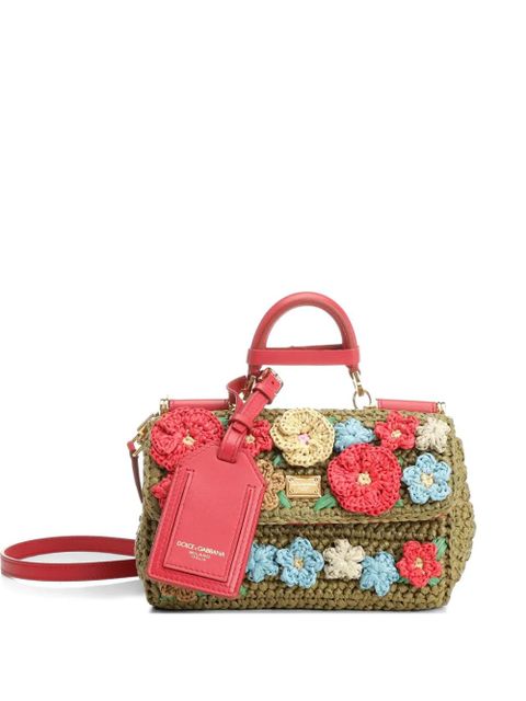 Dolce & Gabbana My Sicily raffia crochet tote bag - Green - zdjęcie produktu nr 1