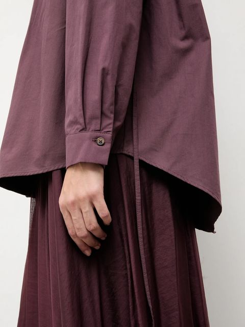 Answear.LAB koszula bawełniana damska kolor bordowy regular z kołnierzykiem klasycznym