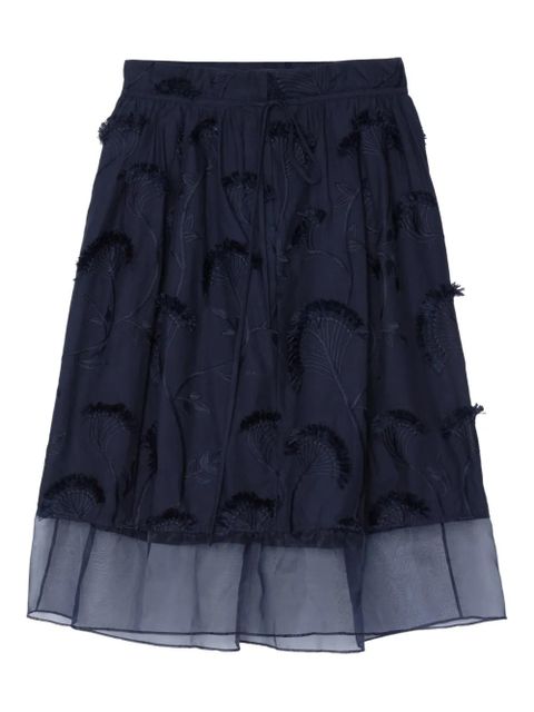 3.1 Phillip Lim embroidered layered midi skirt - Blue - zdjęcie produktu nr 1