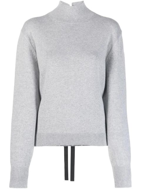 FENDI tied-back knitted pullover - Grey - zdjęcie produktu nr 1