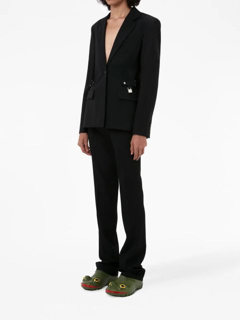 JW Anderson padlock-detail single-breasted blazer - Black