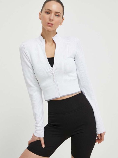 Calvin Klein Performance bluza treningowa kolor biały gładka