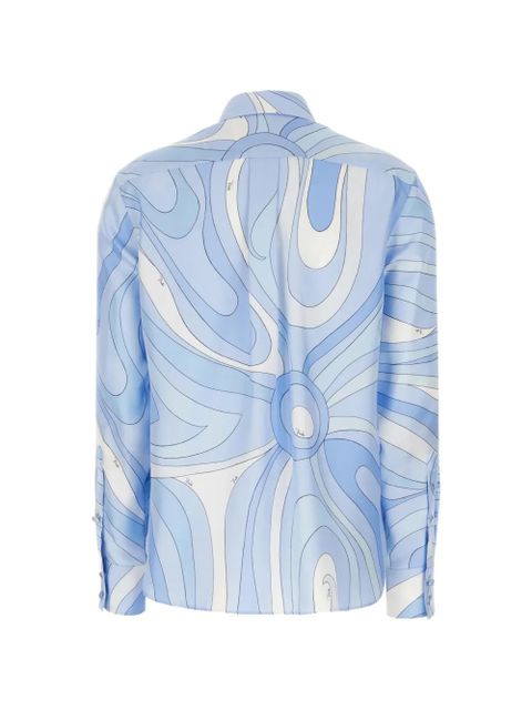 PUCCI marmo-print silk blouse - Blue - zdjęcie produktu nr 2